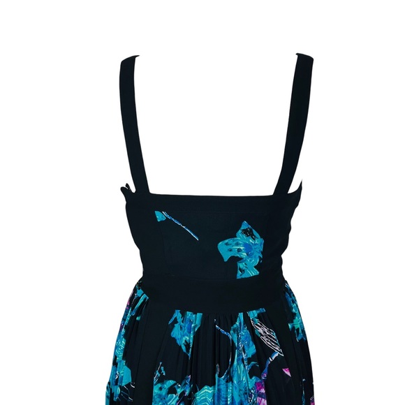Bebe Black Floral Print High/Low Dress - Picture 6 of 10